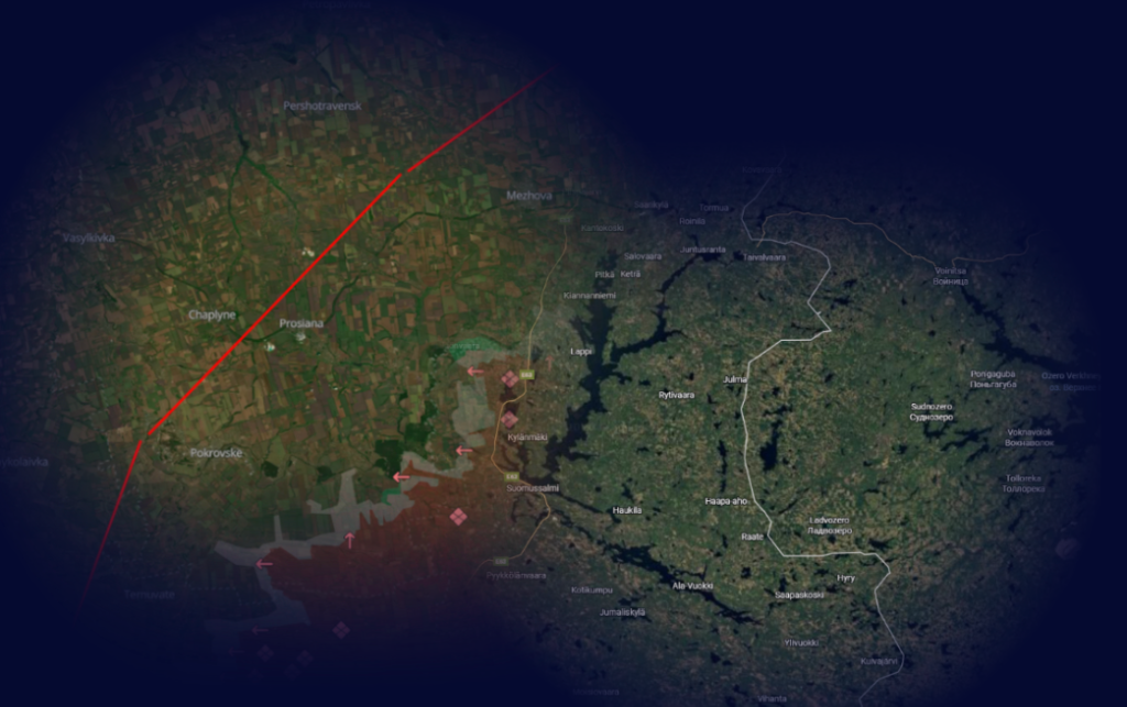 Karta över frontlinjen
